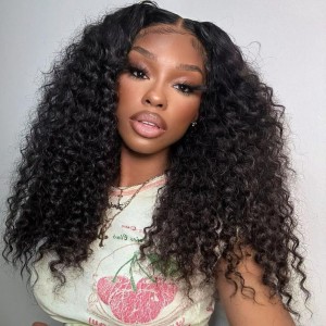 Wigfever Wear Go Kinky Curly Glueless 180% Density 7*4 HD Lace Closure Wig
