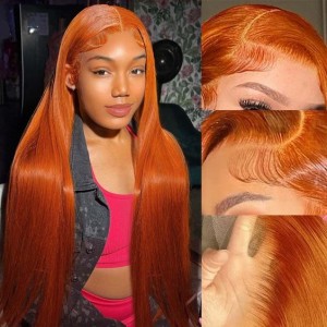 Wigfever Ginger Straight Wear Go Glueless Pre Plucked Wig Human Hair