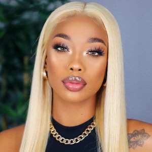 Wigfever Blonde Wear Go Glueless Silky Straight Human Hair Lace Closure Wigs