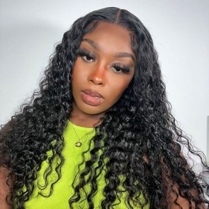 Wigfever Deep Wave Skin Melt HD Glueless 180% Density Lace Closure Wig