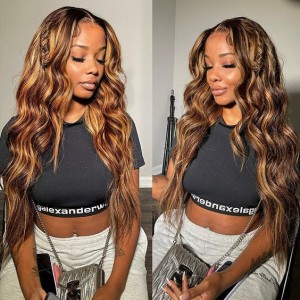 20 Inch | Wigfever Highlight Body Wave 4*4 Lace Wear Go Glueless Pre-Cut And Pre-Plucked Lace Closure Wig