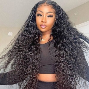 Wigfever NEW Knot Bleaching Updated Glueless HD lace Water Wave Lace Closure Wigs 