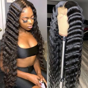 Wigfever Loose Wave Human Hair 13*4 Lace Front 30-40inch Wigs 
