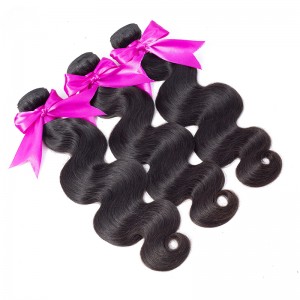 Wigfever Body Wave Brazilian Virgin Hair Bundles Natural Color 100% Human Hair Weave 3pcs