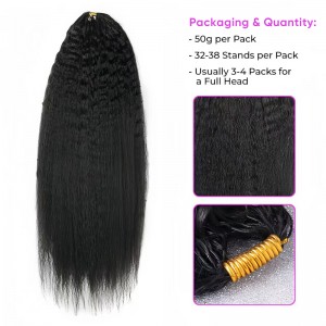 Wigfever Kinky Straight Crochet Hair Extension Boho Bulk Braiding Hair Soft Knotless 100% Human Hair