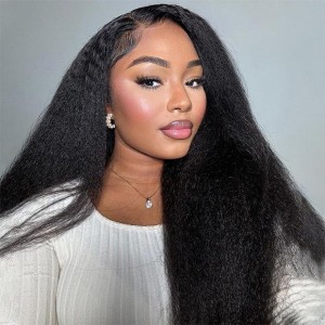 Wigfever Kinky Straight 3 In 1 Half Wig Drawstring Invisi Hairline Beginner Friendly Wear Go Wig