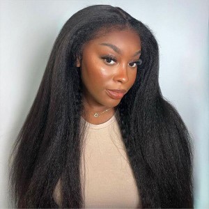 Wigfever Kinky Straight 3 In 1 Half Wig Drawstring Invisi Hairline Beginner Friendly Wear Go Wig