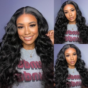 Wigfever Ocean Wave Pre Bleached Knots Wear Go 180% Density 4*7 Pre-Plucked Glueless HD Lace Closure Wig