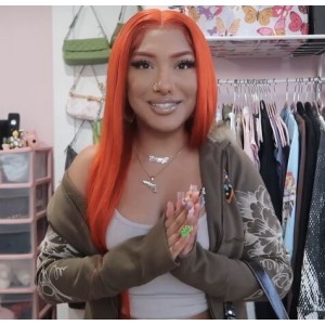 Wigfever Silky Straight Fall Orange Color 13*4 Lace Front Human Hair Wigs