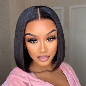 Wigfever Wear Go Straight Bob Pre-Cut And Plucked Glueless HD Lace Closure Wig