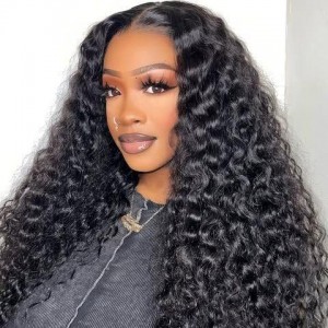 Wigfever Water Wave 250% Density 7*5 Pre Bleached Knots Wear Go Glueless Lace Closure Wig