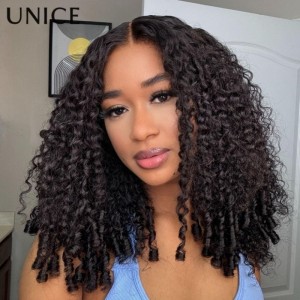 Wigfever 13x6 Burmese Curly Wave Ear-to-Ear Pre-Cut Lace Frontal Wear Go Glueless Wig with Bleached Knots & Invisi Drawstring