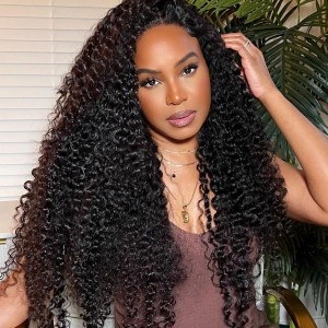 Wigfever 13x6 Water Wave Ear-to-Ear Pre-Cut Lace Frontal Wear Go Glueless Wig with Bleached Knots & Invisi Drawstring