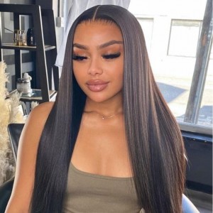 Wigfever Silky Straight 7*4 HD Bleached Knots Wear Go Glueless Pre-Cut Lace Closure Human Hair Wig | Flash Sale