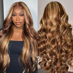 26 Inch | Wigfever Highlight Body Wave 4*4 Wear Go Glueless Wig