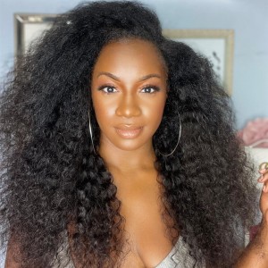 Wigfever Lace Free V-Part/Thin Part Kinky Curly Human Hair Extensions