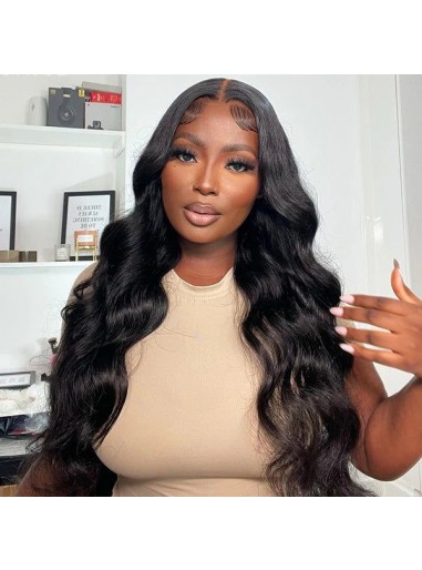 Wigfever Body Wave Wear Go 180% Density Glueless 7*4 Pre-Plucked HD Lace Closure Human Hair Wig