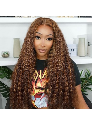 Wigfever Highlight Deep Wave Pre-cut HD Glueless Lace Closure Wig