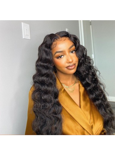 Upgrade Pre Bleached Wigfever Mongolian Loose Deep Wave 13*4 Lace Front Human Hair Wigs  