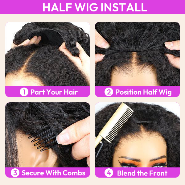 how to wear a half wig