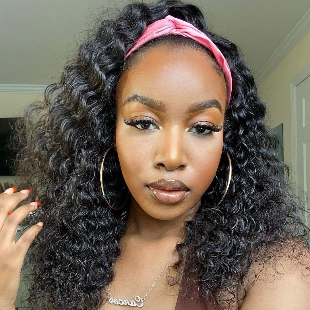 curly headband wig