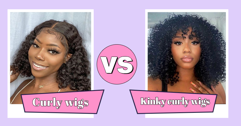 curly wigs vs. kinky curly wigs