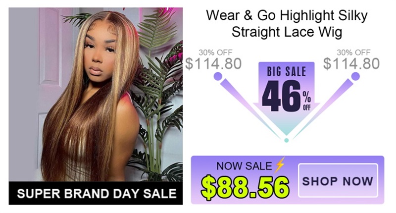 highlight brown straight lace wig