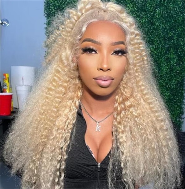 deep wave blonde wig