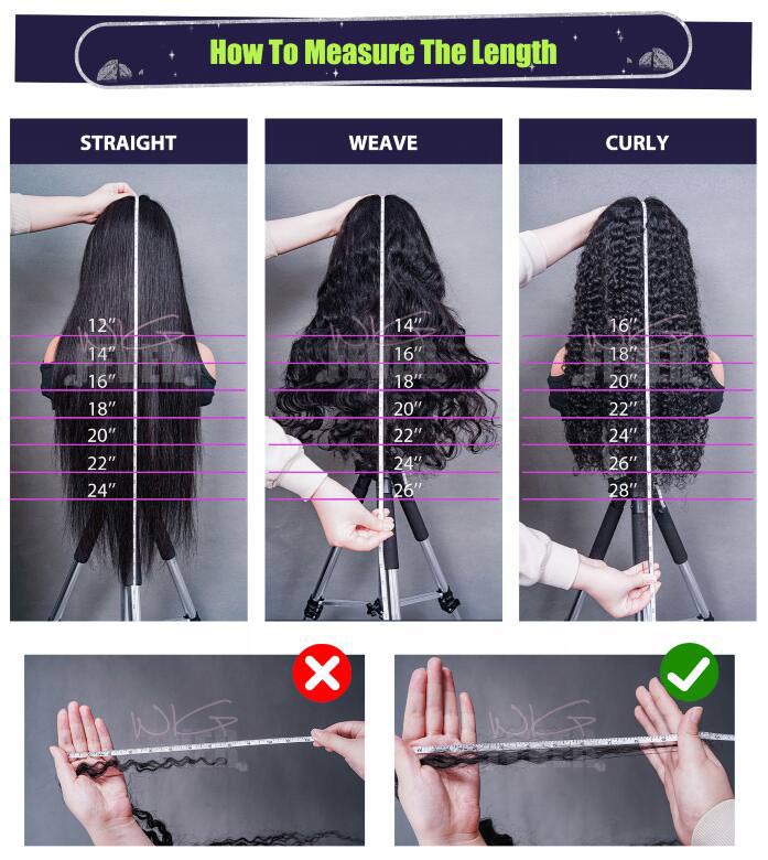 How to accurately measure a 22 inch wig