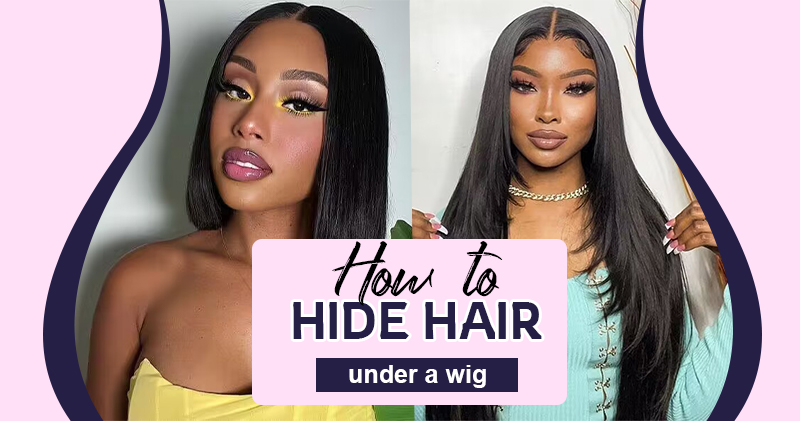 how to hide hair under a wig