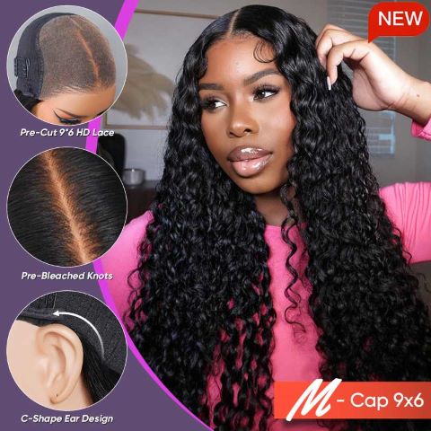 Wigfever water wave 9×6 lace M-cap wigs