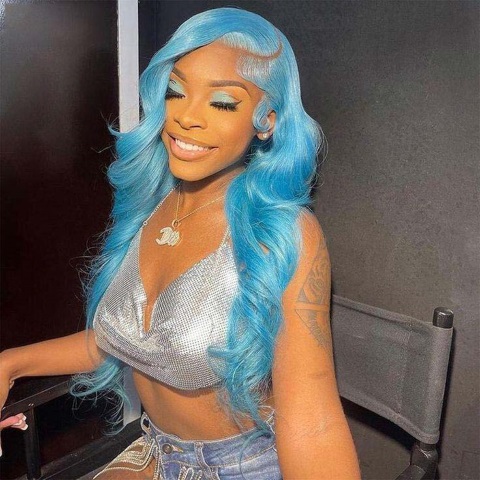 wigfever lake blue straight lace front human hair wigs